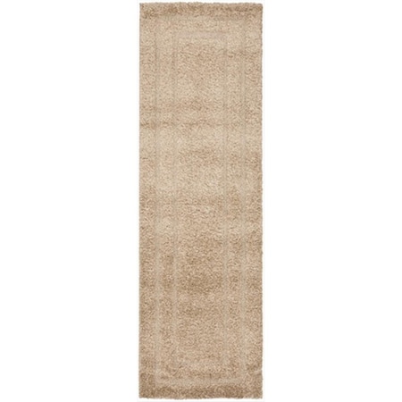 Safavieh 2 ft. 3 in. x 7 ft. Runner Beige and Beige Florida Shag Rug SG454-1313-27